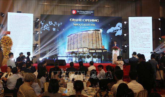 Trong ảnh: Quang cảnh lễ khai trương Khách san Mikazuki. Ảnh: Trần Lê Lâm - TTXVN 