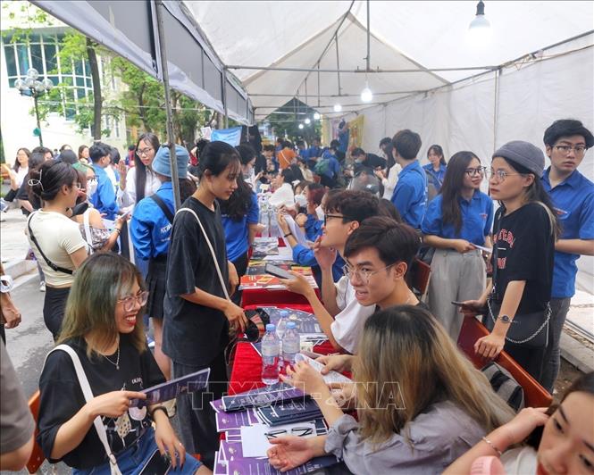 Ngày hội thu hút đông đảo học sinh tham gia. Ảnh: Tuấn Đức - TTXVN