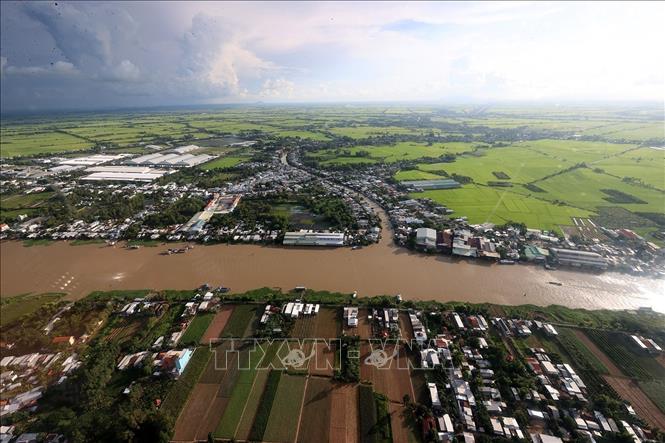 A bird view of the Mekong delta city of Can Tho. VNA Photo: Dương Giang