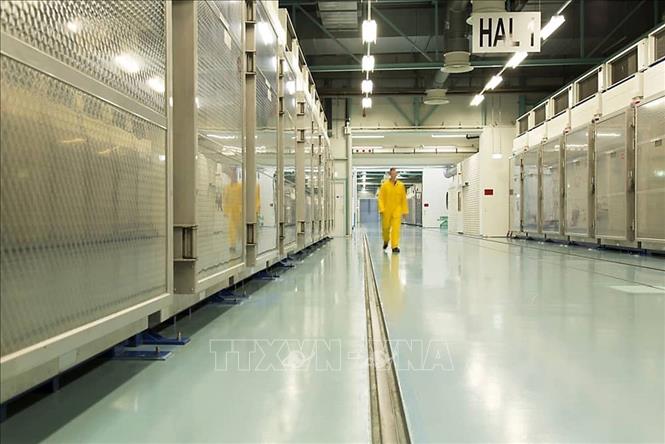 Trong ảnh: Quang cảnh bên trong cơ sở làm giàu urani Fordow của Iran ở Qom. Ảnh: AFP/TTXVN