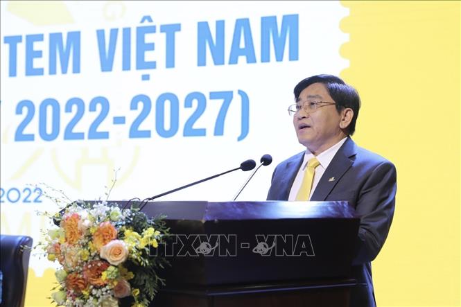 Ông Nguyễn Hải Thanh, Chủ tịch Tổng công ty Bưu điện Việt Nam (VNPost) phát biểu. Ảnh: Minh Quyết - TTXVN