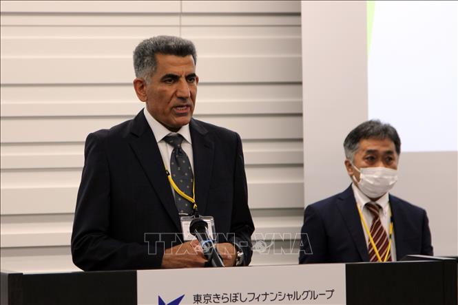 Ông Khorow Hassanzadeh, Chủ tịch Công ty TNHH Spice House – đơn vị phân phối gạo ST25 ở Nhật Bản, phát biểu. Ảnh: Đào Thanh Tùng/Phóng viên TTXVN tại Tokyo