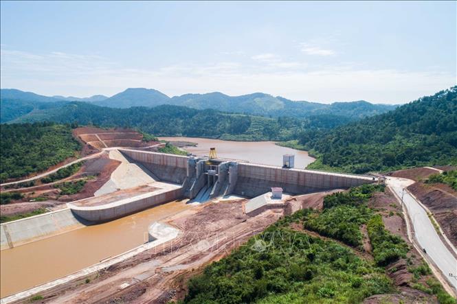 Đập và hồ chứa nước Bản Lải hoàn thành Giai đoạn 1. Ảnh: TTXVN phát