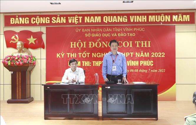 Trong ảnh: Thứ trưởng Bộ Giáo dục và Đào tạo Nguyễn Hữu Độ phát biểu tại buổi làm việc. Ảnh: Hoàng Hùng - TTXVN