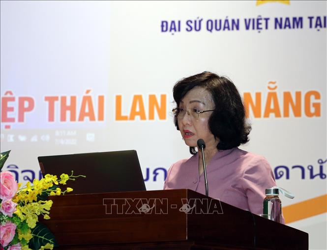 Vice Chairwoman of the municipal People’s Committee Ngo Thi Kim Yen speaks at the forum. VNA Photo: Trần Lê Lâm