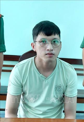 Trong ảnh: Đối tượng Trần Quang Quyết, mắt xích quan trọng trong vụ án mua bán người Việt Nam sang Campuchia. Ảnh: Quang Thái- TTXVN