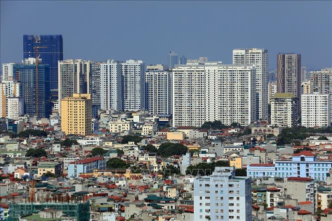 Trong ảnh: Khoảng 8.200 căn hộ chung cư được mở bán mới tính từ đầu năm 2022. Ảnh: Tuấn Anh - TTXVN