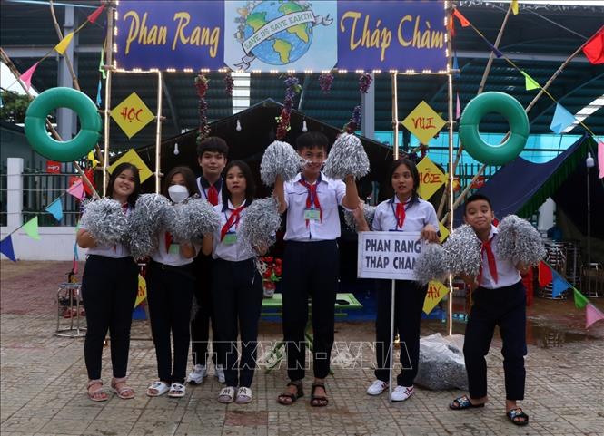 Học sinh các địa phương ở tỉnh Ninh Thuận tham gia trại hè năm 2022. Ảnh: Công Thử - TTXVN