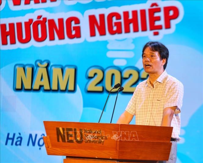 GS.TS Phạm Hồng Chương, Hiệu trưởng Trường Đại học Kinh tế Quốc dân phát biểu. Ảnh: Tuấn Đức - TTXVN