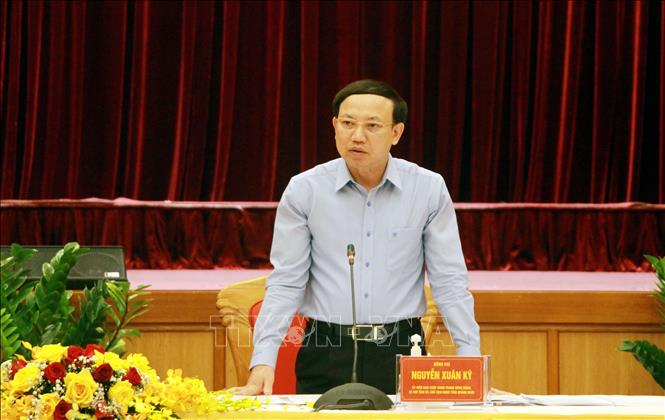 Trong ảnh: Bí thư Tỉnh ủy Quảng Ninh Nguyễn Xuân Ký phát biểu tại Hội nghị. Ảnh: Văn Đức - TTXVN

