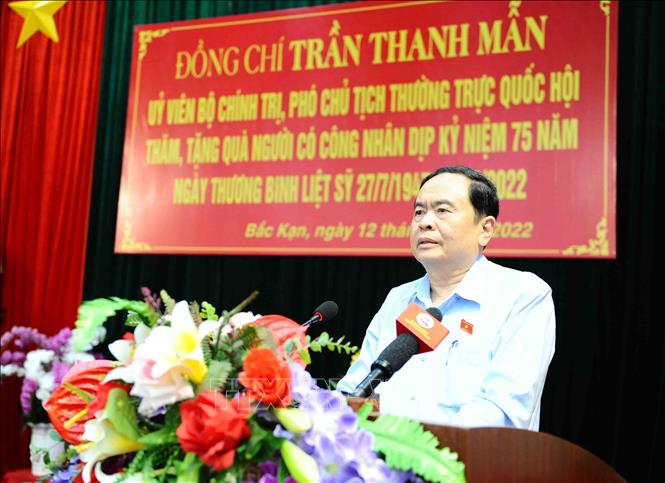 Trong ảnh: Phó Chủ tịch Thường trực Quốc hội Trần Thanh Mẫn phát biểu. Ảnh: Minh Đức - TTXVN