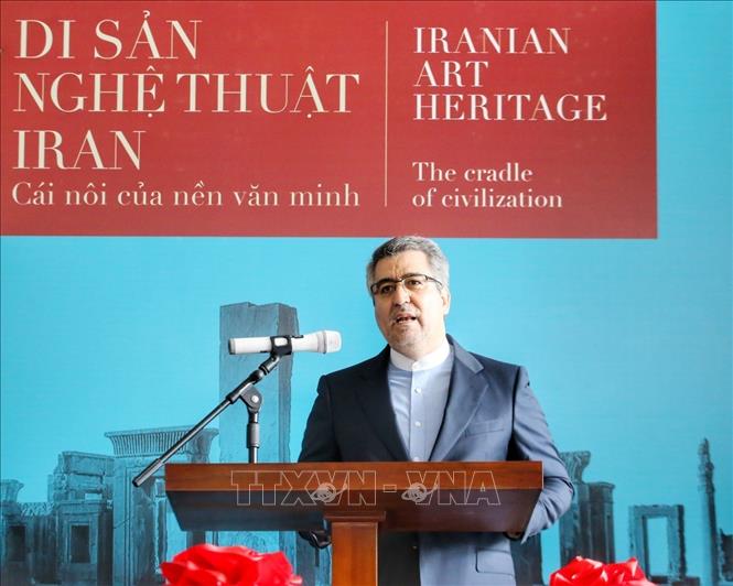 Ngài Ali Akbar Nazari, Đại sứ nước Cộng hoà Hồi giáo Iran tại Việt Nam phát biểu. Ảnh: Tuấn Đức - TTXVN