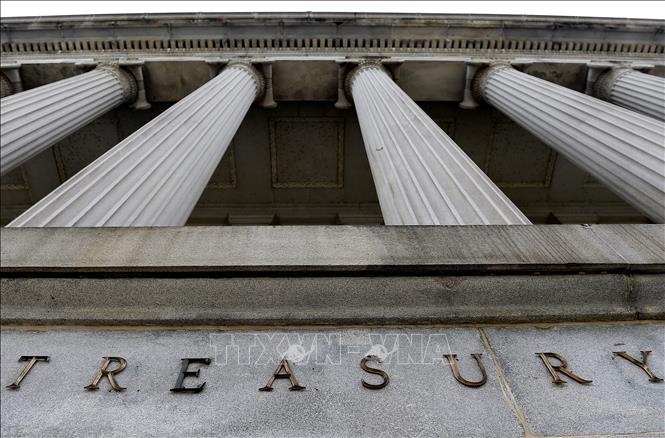 Trong ảnh: Trụ sở Bộ Tài chính Mỹ tại Washington, DC. Ảnh: AFP/TTXVN