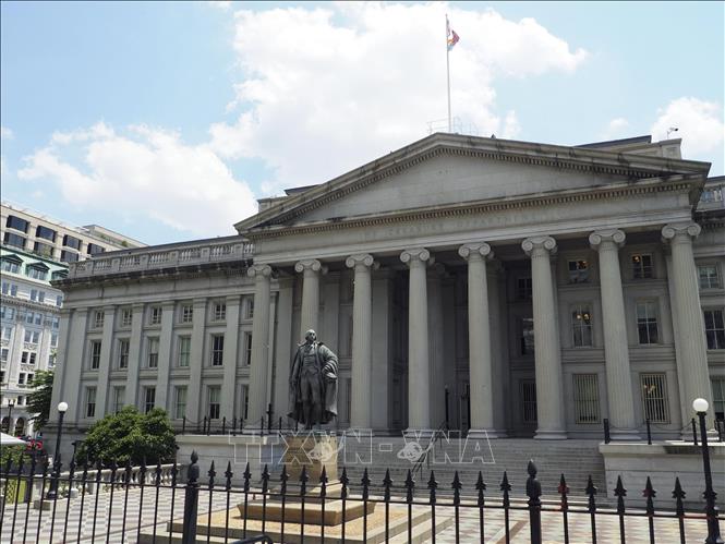 Trong ảnh: Trụ sở Bộ Tài chính Mỹ tại Washington. Ảnh: Kyodo/TTXVN