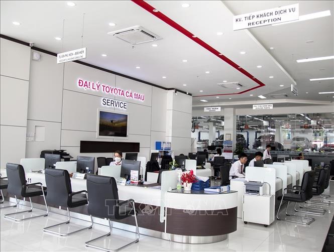 Toyota Ca Mau service centre in the southernmost province of Ca Mau. VNA Photo: Hồng Đạt