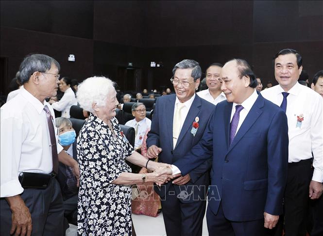 President Nguyen Xuan Phuc and delegates at the ceremony. VNA Photo: Thống Nhất 
