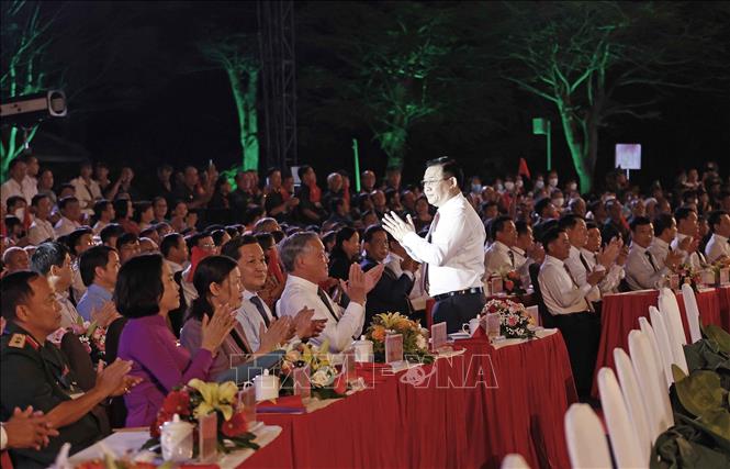 National Assembly Chairman Vuong Dinh Hue attends the event in Quang Nam province. VNA Photo