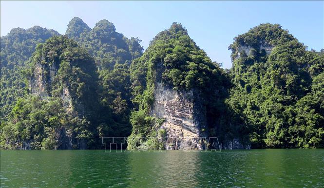 A view of Na Hang lake. VNA Photo: Văn Tý