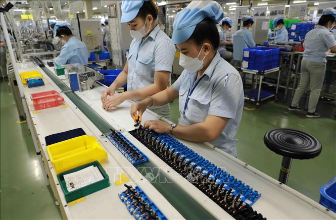 Sản xuất đồ điện gia dụng tại nhà máy của Công ty TNHH Panasonic Life Solutions Việt Nam, Khu công nghiệp Việt Nam - Singapore (VSIP) ở thị xã Tân Uyên, tỉnh Bình Dương. Ảnh: Vũ Sinh - TTXVN