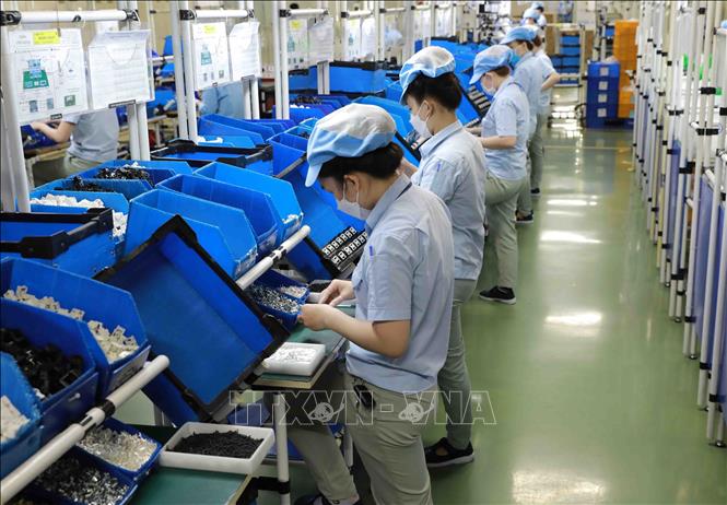 Sản xuất đồ điện gia dụng tại nhà máy của Công ty TNHH Panasonic Life Solutions Việt Nam, Khu công nghiệp Việt Nam - Singapore (VSIP) ở thị xã Tân Uyên, tỉnh Bình Dương. Ảnh: Vũ Sinh - TTXVN