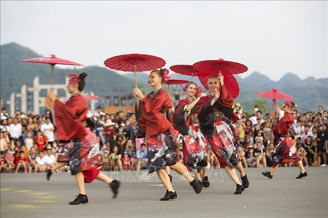 The carnival with six parade cars and about 70 domestic and international dancers in colourful costumes moving along the streets of the city. VNA Photo: Trọng Đạt