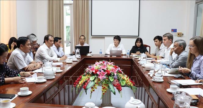 Toàn cảnh buổi làm việc giữa lãnh đạo thành phố Cần Thơ và Tổ chức Hợp tác Quốc tế Đức. Ảnh: Trung Kiên - TTXVN