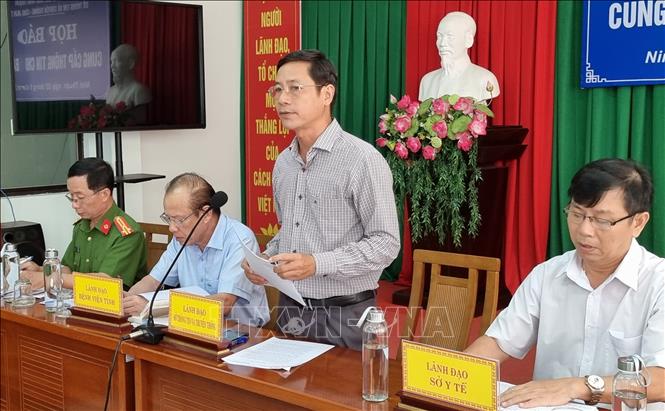Trong ảnh: Ông Nguyễn Tri Long, Phó Giám đốc Sở Thông tin và Truyền thông tỉnh Ninh Thuận, phát biểu tại buổi họp báo. Ảnh: Nguyễn Thành – TTXVN