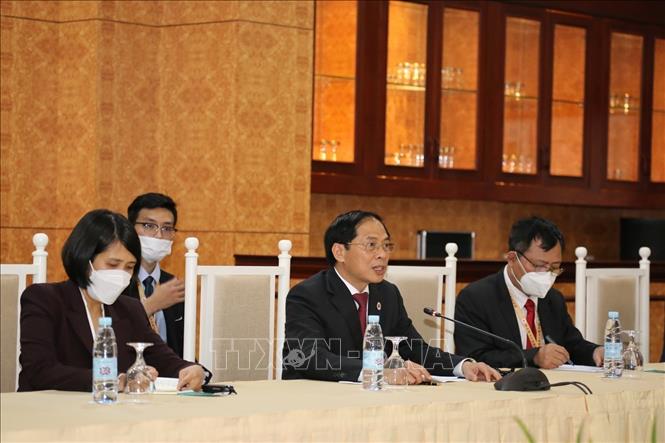 Foreign Minister Bui Thanh Son at the meeting. VNA Photo