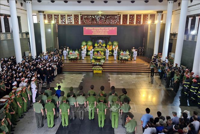 Quang cảnh lễ tang. Ảnh: Phạm Kiên - TTXVN