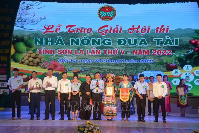 Trong ảnh: BTC trao giải cho các đơn vị tham gia Hội thi. Ảnh: Quang Quyết-TTXVN