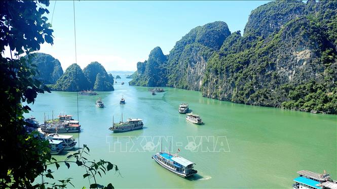 Dòng nước biển trong xanh, những ngọn núi đá đẹp lung linh tạo nên không gian cảm xúc, Vịnh Hạ Long là một địa điểm du lịch tuyệt vời cần phải đến khi đặt chân tới Việt Nam.