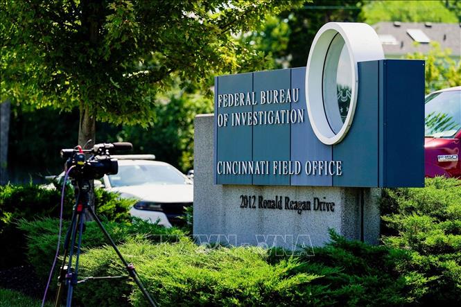 Trong ảnh: Quang cảnh bên ngoài văn phòng của Cục Điều tra liên bang Mỹ (FBI) ở Cincinnati, bang Ohio (Mỹ), ngày 11/8/2022. Ảnh: REUTERS/TTXVN 