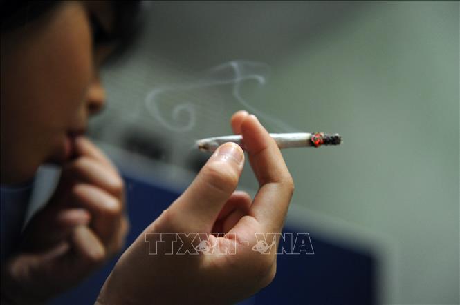 Trong ảnh (tư liệu): Trẻ em hút thuốc lá tại Jakarta, Indonesia. Ảnh: AFP/ TTXVN