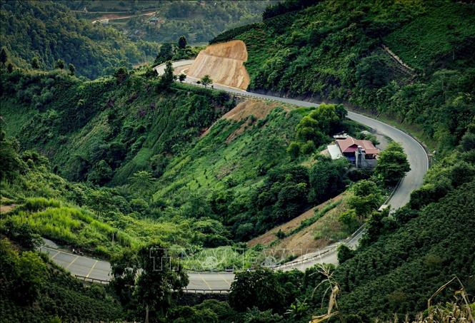 Challenging is because, Pha Din is also a pass with a great slope from 12% to 19%. The Pass has a total length of 32km. VNA Photo: Xuân Tư