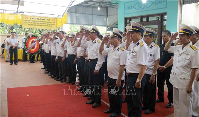 Quang cảnh tang lễ Anh hùng Lực lượng vũ trang nhân dân, Đại tá Vũ Huy Lễ. Ảnh: Hoàng Ngọc - TTXVN