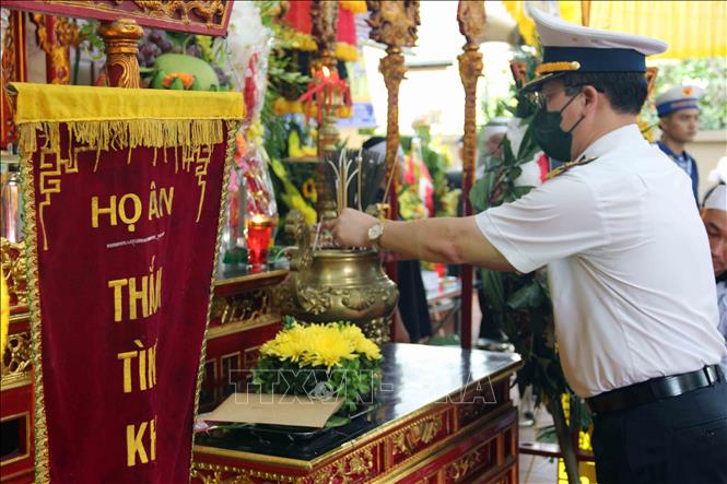 Quang cảnh tang lễ Anh hùng Lực lượng vũ trang nhân dân, Đại tá Vũ Huy Lễ. Ảnh: Hoàng Ngọc - TTXVN