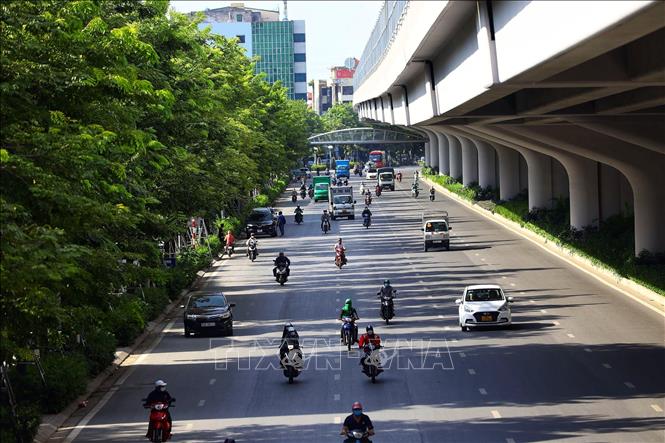 Pham Van Dong street is one of the streets in Hanoi that now have a greener look by the addition of trees. VNA Photo