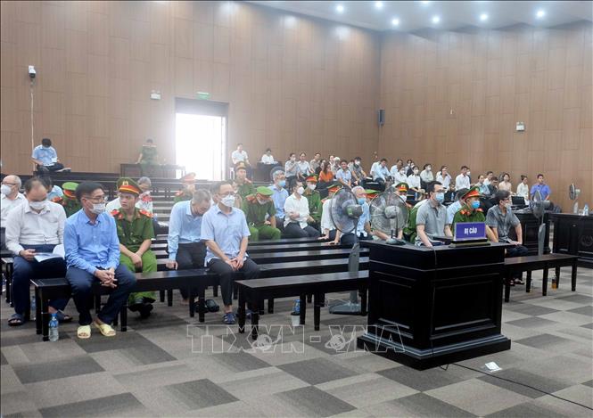Quang cảnh phiên xét xử sáng 24/8. Ảnh: Kim Anh - TTXVN