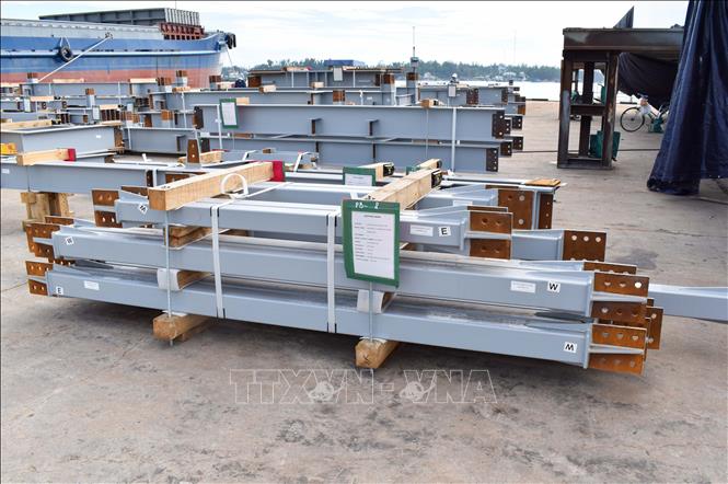 The box-columns provided by Doosan Vina to VP1. VNA Photo: Phạm Cường
