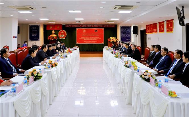 A view of the working session. VNA Photo: Hồng Giang