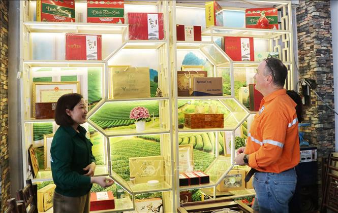 Tea products of the Nhat Thuc Tea Cooperative in Phuc Linh commune, Dai Tu district, the northern province of Thai Nguyen. VNA Photo