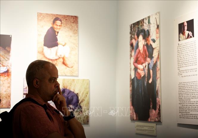 Images of the Vietnam War on display at the museum. VNA Photo: Hồng Đạt 