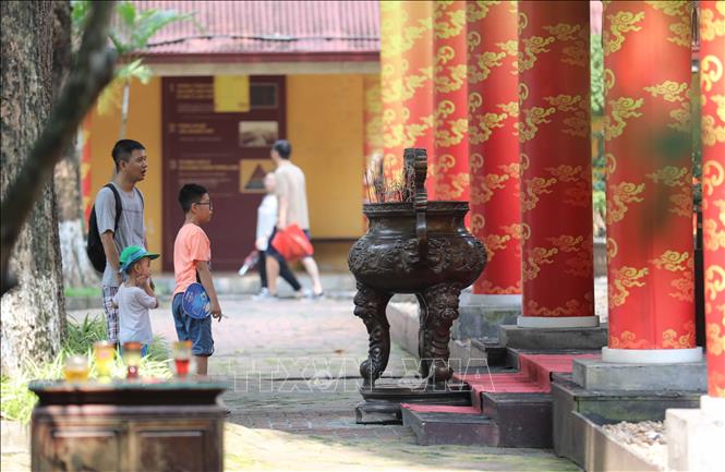 Hoàng thành Thăng Long là nơi giáo dục truyền thống với những bài học sâu sắc về lịch sử hình thành của đất nước. Ảnh: Thanh Tùng - TTXVN