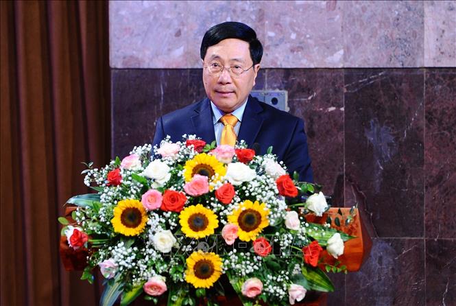 Deputy Prime Minister Pham Binh Minh speaks at the ceremony. VNA Photo: Minh Đức