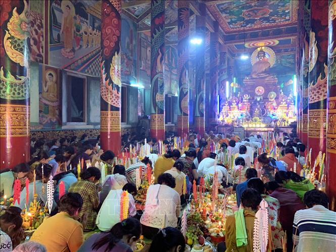Lễ Sene Đônta-Mùa tựu phúc đức của đồng bào Khmer Nam bộ. Ảnh: Chanh Đa-TTXVN