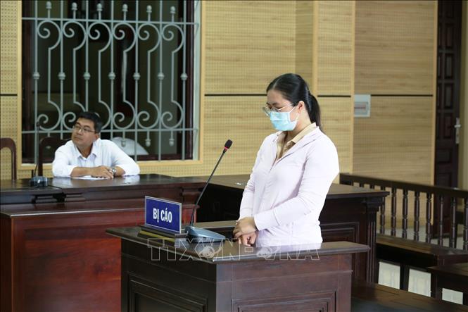 Bị cáo Lê Phượng Linh tại phiên xét xử sơ thẩm. Ảnh: Thanh Tân - TTXVN