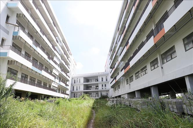 Bệnh viện Hữu nghị Việt Đức cơ sở 2 tại thành phố Phủ Lý, Hà Nam hiện đang chậm tiến độ. Ảnh: Dương Giang -TTXVN
