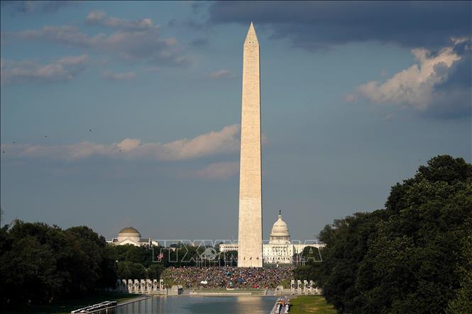 Trong ảnh: Đài tưởng niệm Washington ở thủ đô Washington D.C, Mỹ. Ảnh: AFP/TTXVN