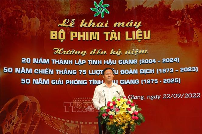 Trong ảnh: Ông Trần Văn Huyến, Phó Bí thư thường trực Tỉnh ủy, Chủ tịch HĐND tỉnh Hậu Giang phát biểu. Ảnh: Duy Khương - TTXVN