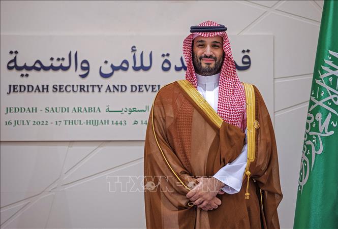 Trong ảnh: Thái tử Saudi Arabia Mohammed bin Salman tại thành phố Jeddah, ngày 16/7/2022. Ảnh: AFP/TTXVN 